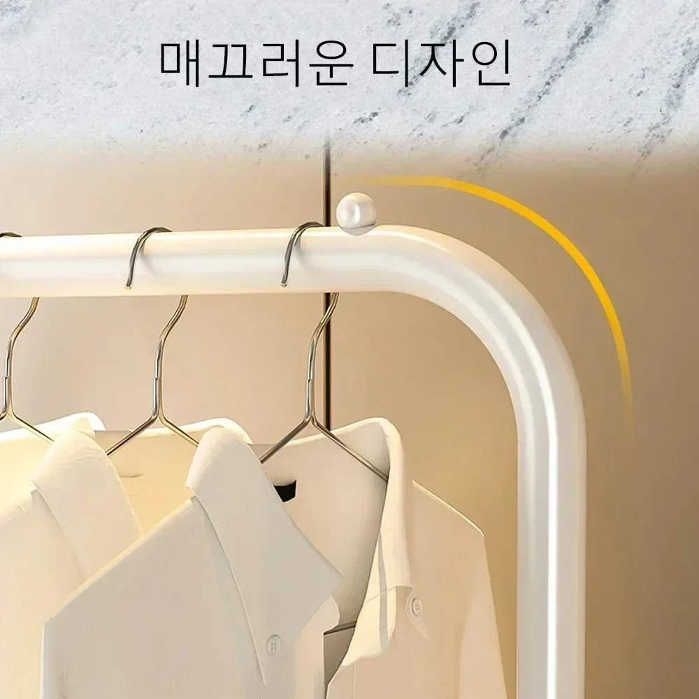 Garment Rack Movable Clothes Storage Racks Floor Standing Removable Bedroom Modern Minimalism Portability Corner Coat Rack