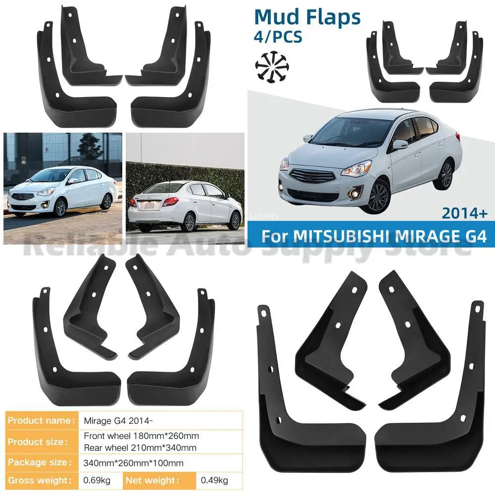

For Mitsubishi Mirage G4 2014-2024 Car Mud Flaps Durable Fender Liners Protection for All Weather Conditions Premium Quality Aut