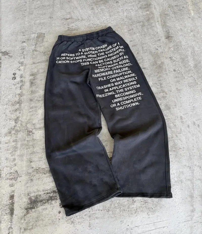 Y2K Pantalon Baggy Décontracté Femmes Haut Streetwear Pantalon Imprimé Hip Hop Pantalon de Survêtement Harajuku Rétro Streetwear Joggers Hommes Pantalon Long