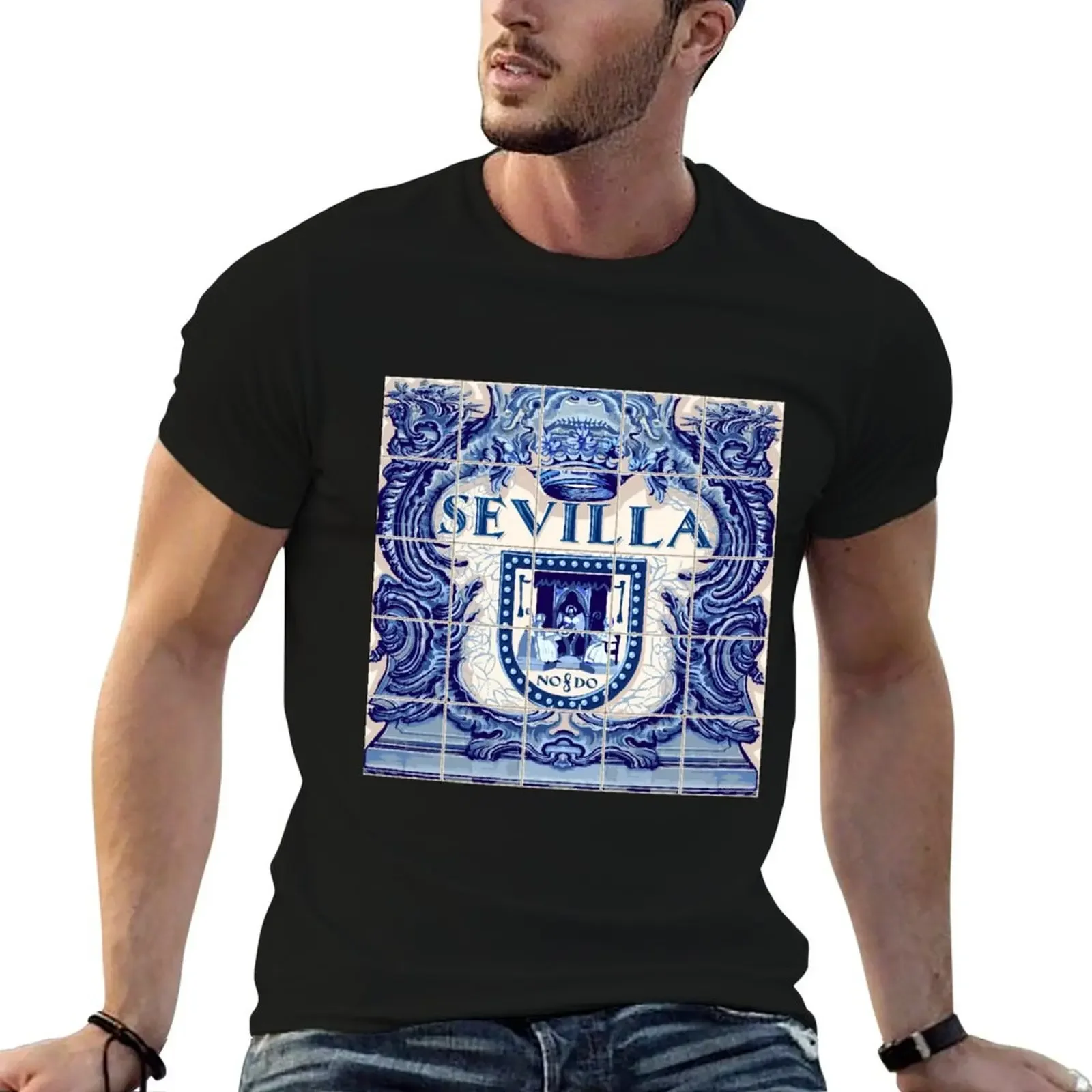 Spain Seville Azulejo Azulejos Tiles T-Shirt aesthetic clothes Aesthetic clothing Men's t-shirts