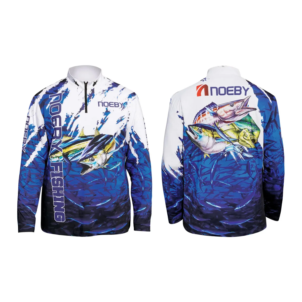 Noeby Camisa de pesca manga larga – secado rápido anti-fricción