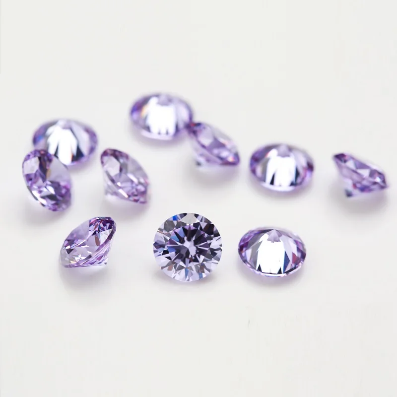 50 pz 4.0mm ~ 6.0mm 5A taglio rotondo sciolto CZ pietra bianco Champagne lavanda rosa granato Mix 5 colori Cubic Zirconia gemme sintetiche