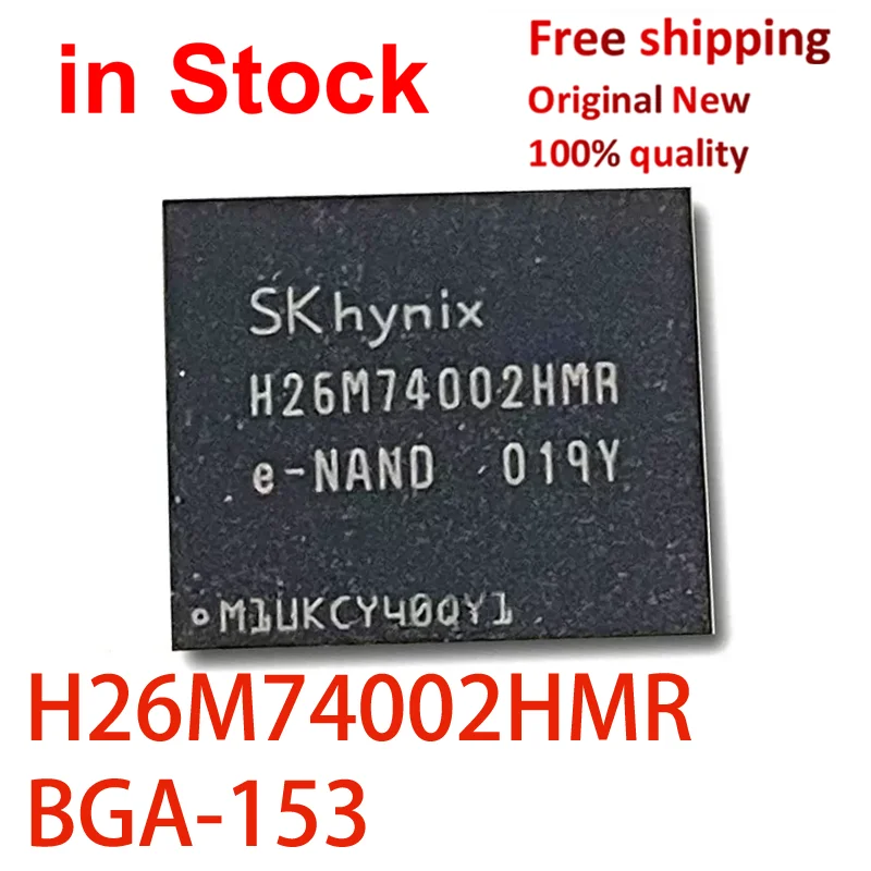 (1 piece)100% New H26M74002HMR H26M74002  BGA153 64GB EMMC MEMORY IC CHIP