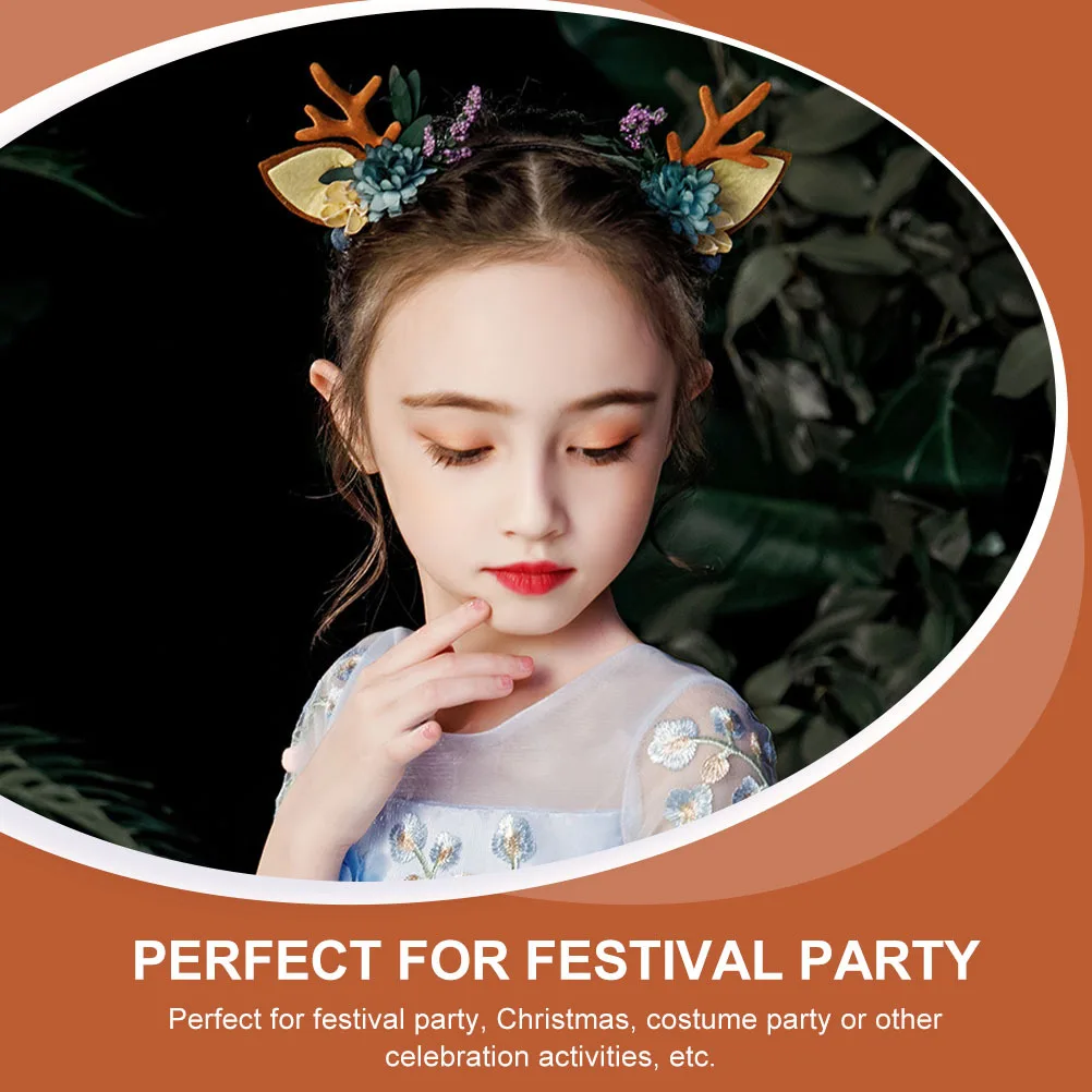 

Christmas Antler Headband Hair Accessories Costume Resin Party Selfie Prop Xmas Headdress Hair Decor Plastic Durable
