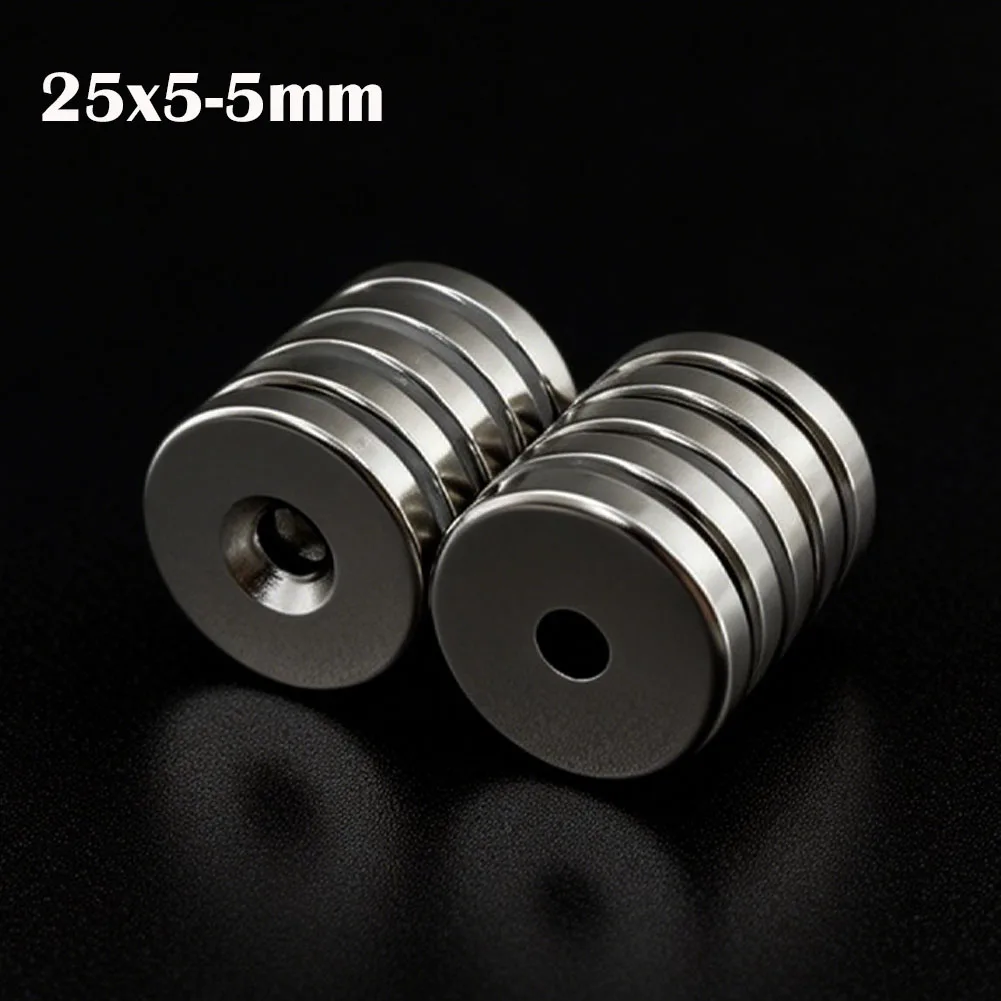 

Мощный неодимовый магнит 25x5-5 мм круглые супер сильные магниты с отверстием NdfeB постоянный магнитный Imanes DIY магнит на холодильник