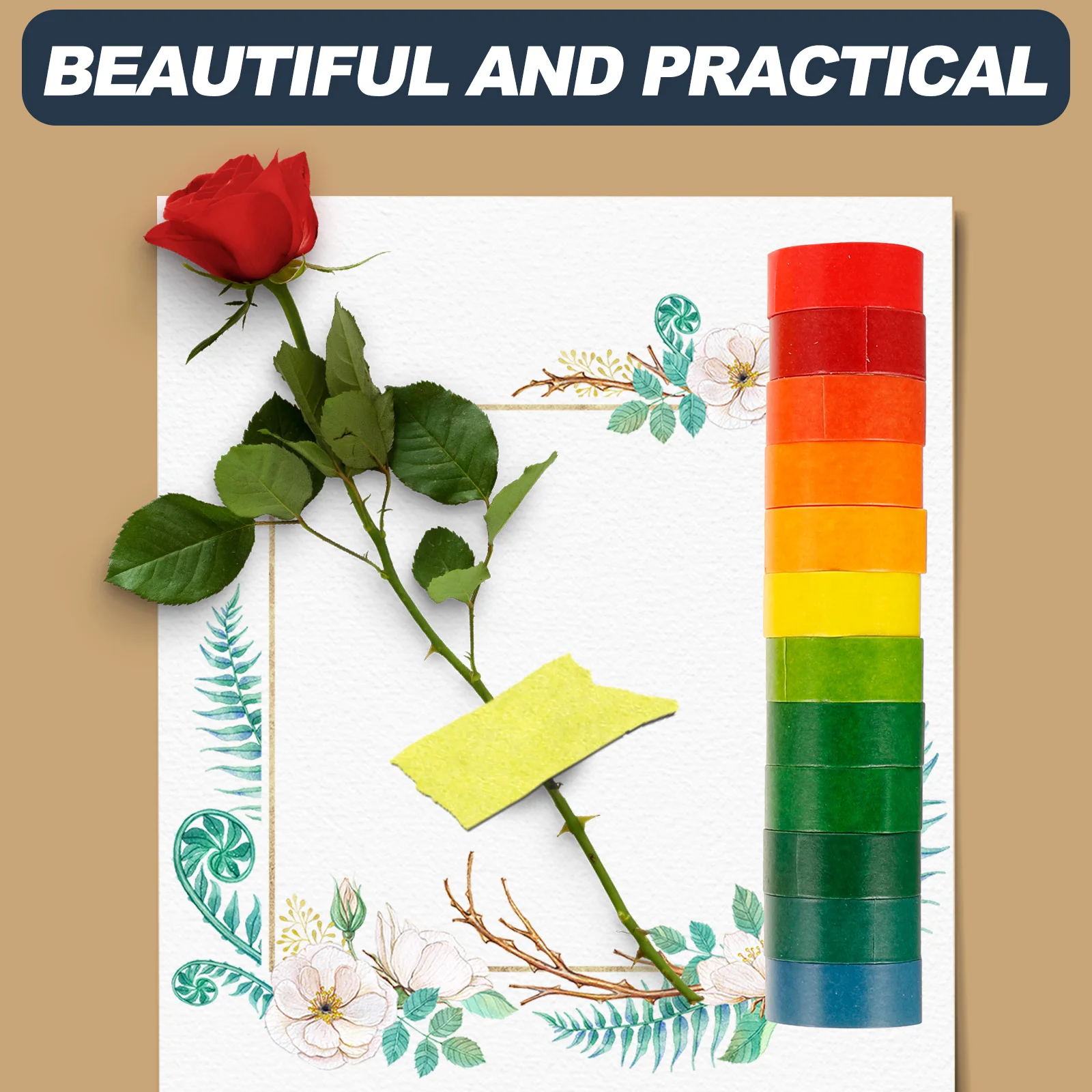 

48 Rolls Assorted Washi Tape Set Cuttable Decorative Adhesive Tapes for Craft Projects Scrapbooking Gift Wrapping Planner Use