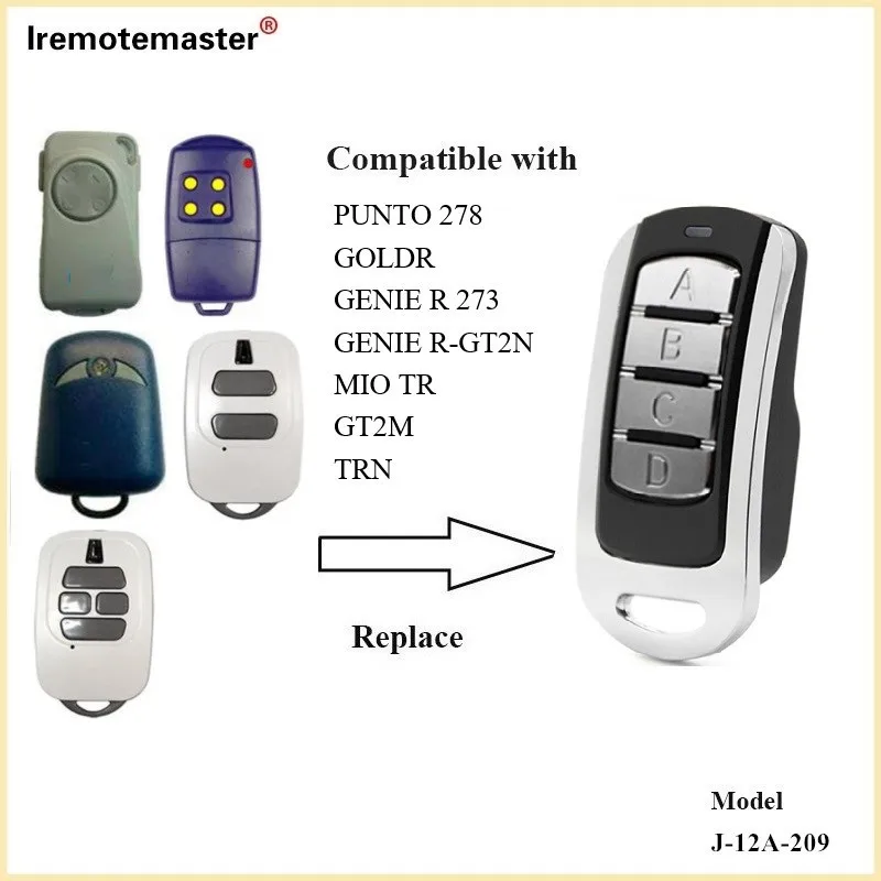 

Multi Frequency For Dea MIO TR/ PUNTO 278/ GT2M Garage Door Gate Transmitter 433MHz Rolling Code Garage Command 280MHZ 868MHZ