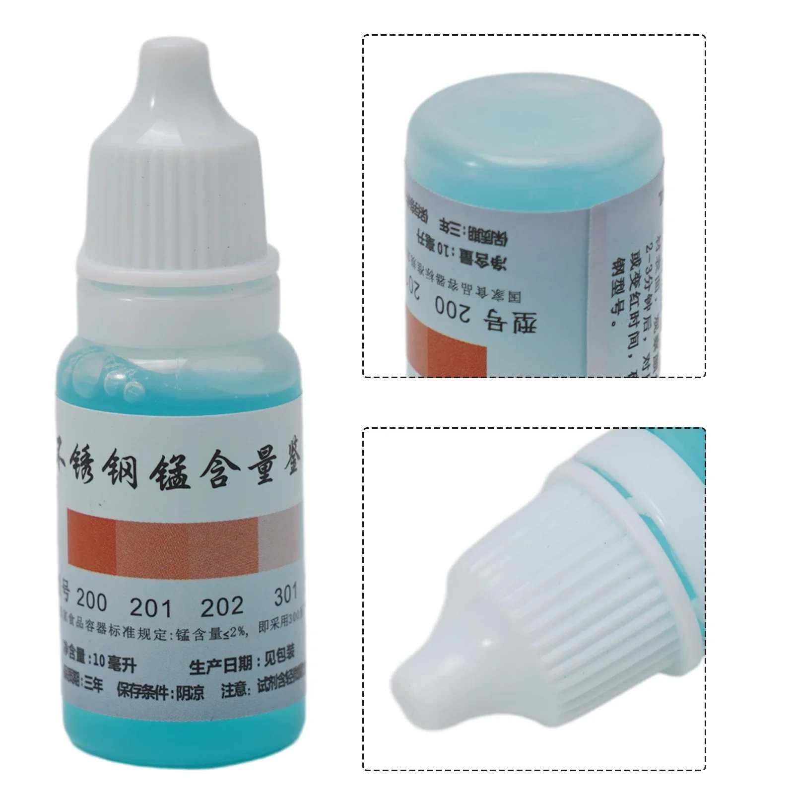 GLUE 1 X 1/2 \" Testing Solution Stainless Steel In304steel Manganese Reagents Testing Solution 30 Seconds Red