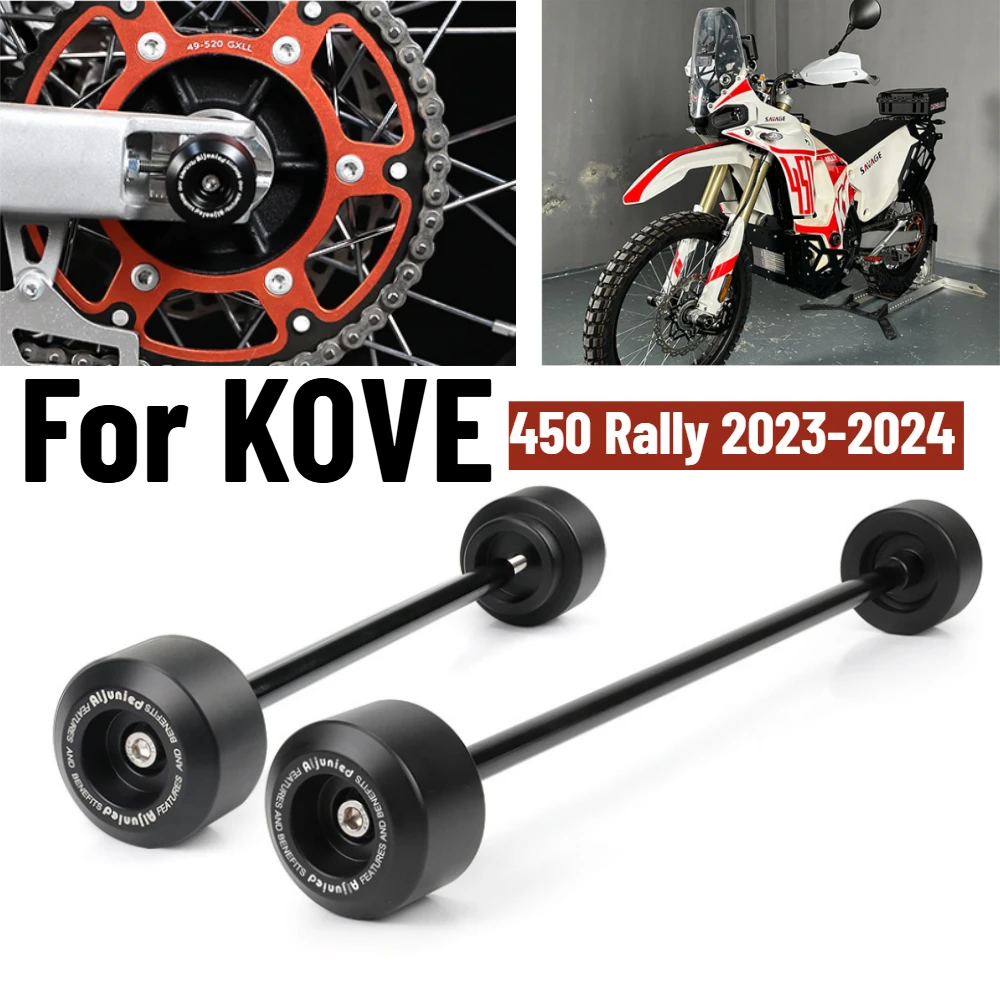 For KOVE Colove 450 Rally 2023 2024 Motorcycle Crash Protector Front Fork Axle Slider Rear Stand Screw Swingarm Slider Spools