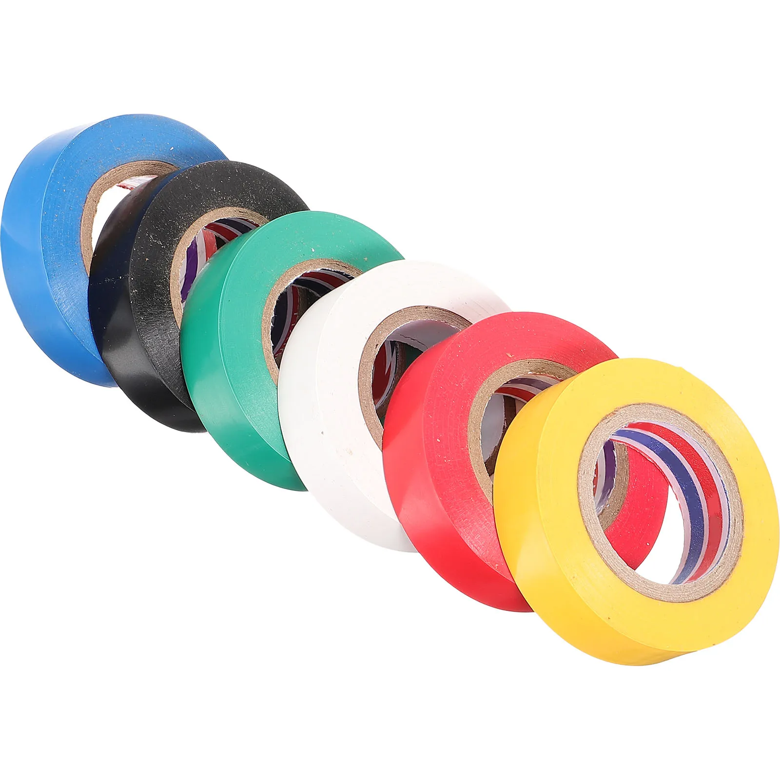 

6 Rolls x 20m PVC Insulation Tape Colorful Assorted Temperature Resistant Colored Electrical Tape Electrical Adhesive Hardware
