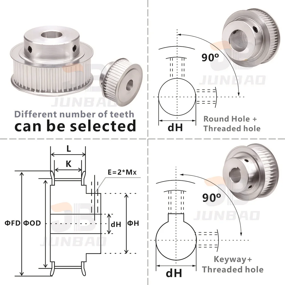 HTD5M 30T 32Teeth Timing Pulley 5M Synchronous Wheel Belt Width 11 16 21 27MM Bore 5 6 8 10 12 14 15 To 28 MM 3D Printer Parts