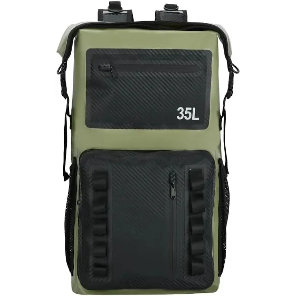 35L Swimming Waterproof Backpack Motorcycle Tail Bag Dry Luggage Bags for Kayaking Hiking Travel Beach Drifting Surfing Diving