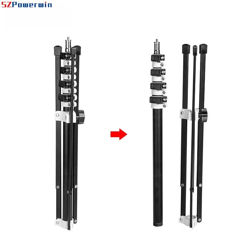 2m Aluminum Alloy Reverse Folding Light Stand | Portable Tripod for Studio Flash, LED Light & Photography Equipment - view 5
