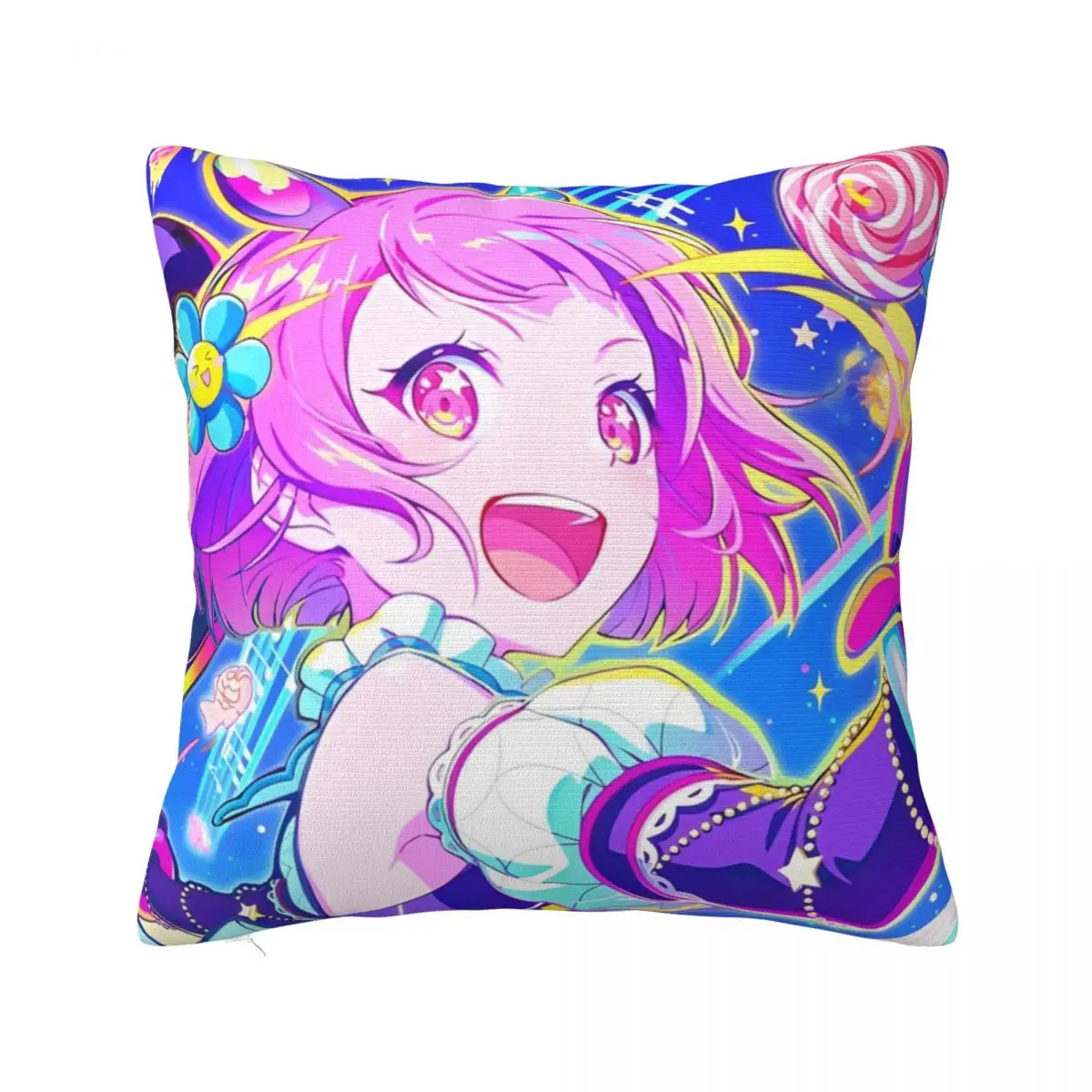 P-Project SekaiS Music Game Pillowcase Soft Polyester Cushion Cover Decoration Throw Pillow Case Cover Bed Square 45*45cm