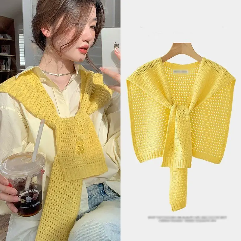

Women's Fashion Knit Shawl - Summer Lightweight Openwork Vest Wrap, Thin Cover-Up Scarf & Shoulder Cape"