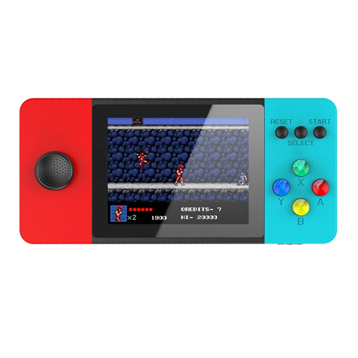 K9 Portable Handheld Game Player with 2.8 Inch IPS Screen 4GB 500 Free Games Retro Game Console Gift for Kids -Red Blue