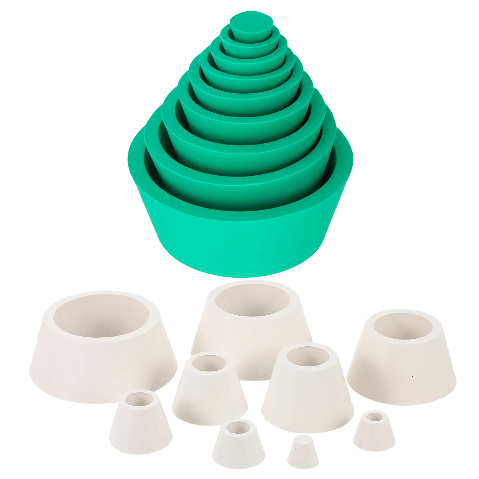 2Sets Buchner Funnel Flask Adapter Chemical Resistant Rubber Stopper Laboratory Filter Adapter Cones Smooth Surface Wear