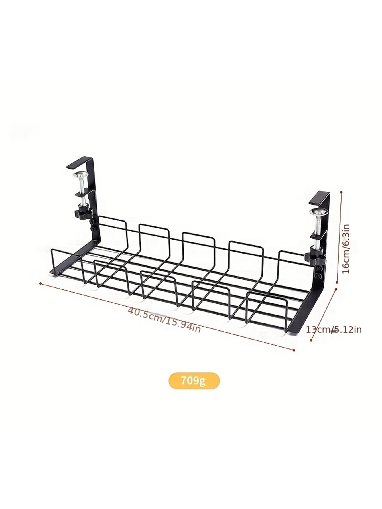 1pc Under Desk Cable Management Tray, Organizer For Wire, Cord, Power Strip, Office Under Table Storage Rack