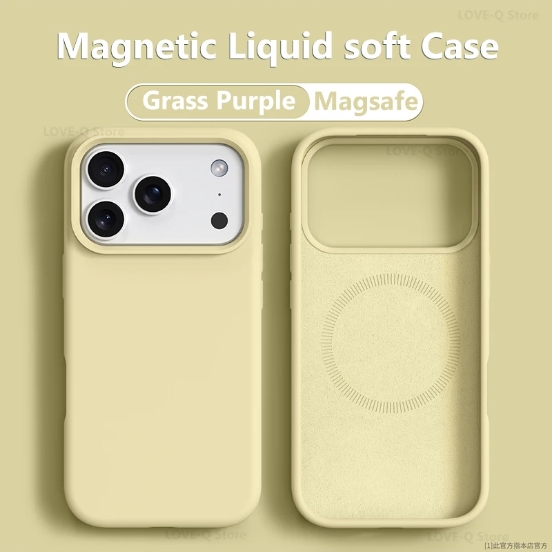 Original Magnetic For MagSafe Phone Case For iPhone 17 16 15 14 13 12 Pro Max 16 Plus 17Pro 17 17Air Soft Liquid Silicone Cover - view 5