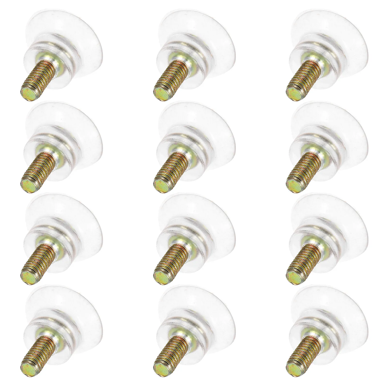 12Pcs M4 Screw Suction Cup Pads Furniture Floor Protectors Transparent Heavy Duty Glass Table Feet Caps No Drill Suction Holder