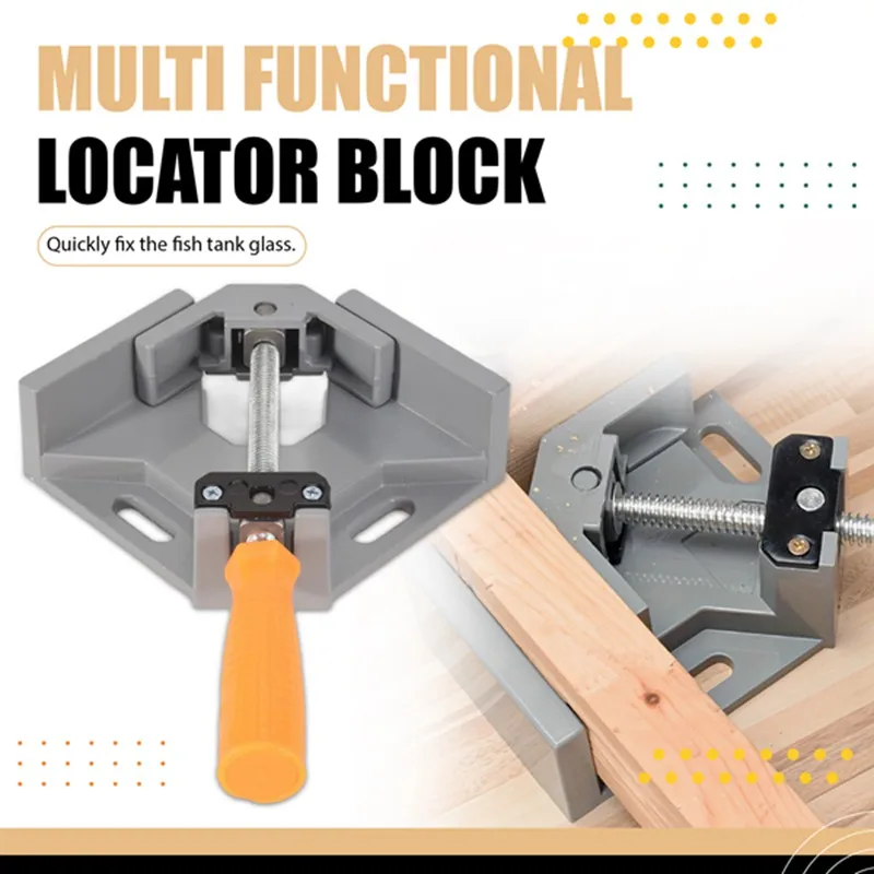 ABXF-алюминиевый угловой зажим с одной ручкой, 90 градусов, угловой зажим, деревообрабатывающий зажим для рамы, прямоугольный инструмент для папки, 1 шт.