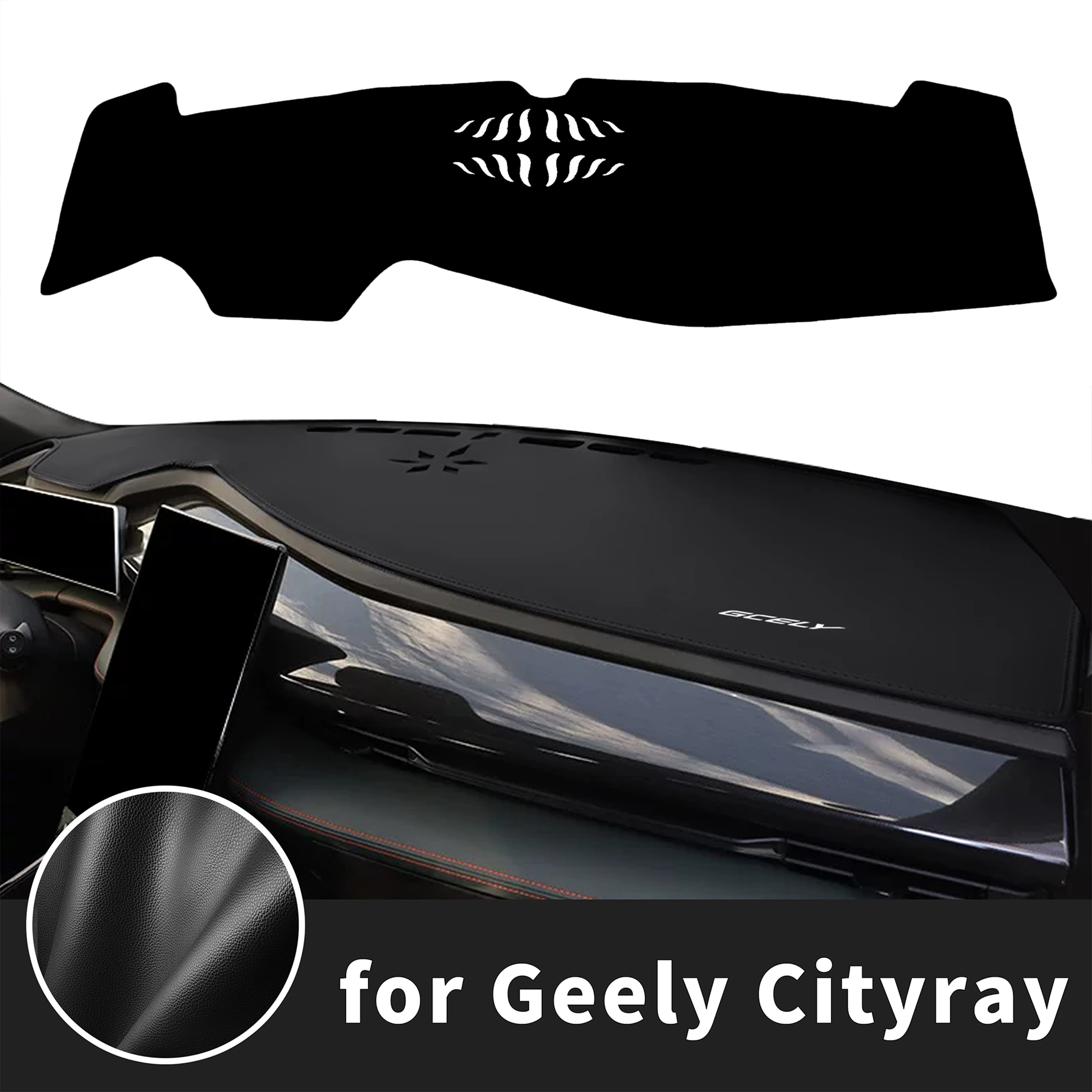 Pour Geely Cityray 2024-2026 Boyue Cool Housse de tableau de bord ​ ​ Tapis de tableau de bord anti-reflet, housse de protection pour tableau de bord, accessoires pour tableau de bord