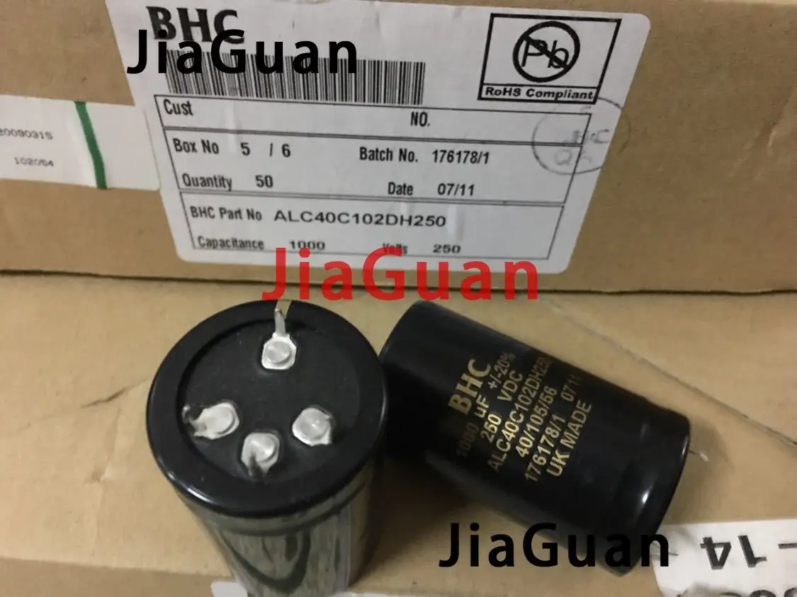 2PCS NEW RIFA BHC 1000UF/250V 35x60MM ALC40C 250V1000UF amplifier filter electrolytic capacitor 250V 1000UF Four feet UK