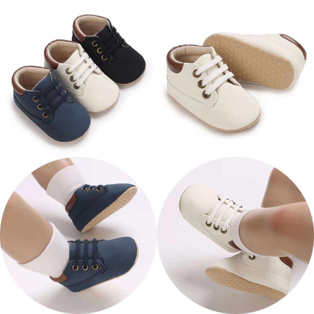 Casual Sneakers Baby Boys Girls Shoes First Walkers Infant Toddler Anti-Slip Soft Sole Classical Newborn Baby Shoes 0-18 Month
