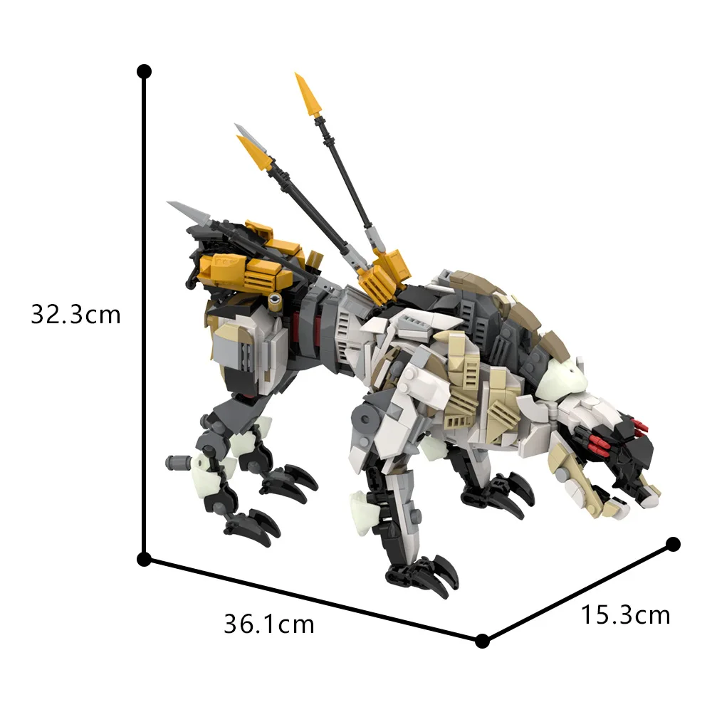 Bloques de construcción Horizoned Ravager, modelo de personajes de juego, juguetes de ladrillo para montar como regalos de cumpleaños para fanáticos del juego, regalos creativos de vacaciones