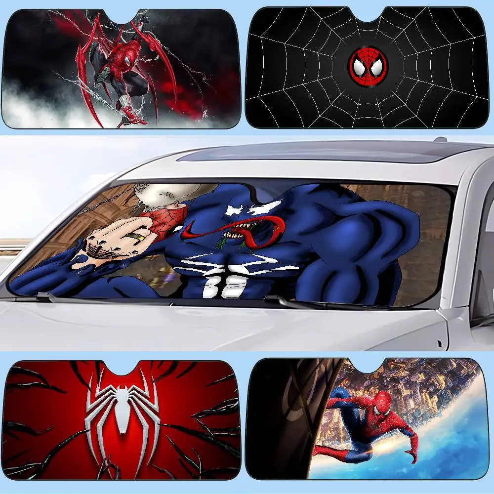 

Spider Man Car SunShade Windshield Funny Sun Shade Foldable UV Ray Sun Visor Protector Sunshade For Front Window