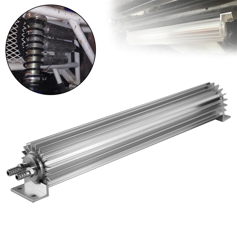 Universal 18inch Long Aluminum Black Dual Pass Heat Sink Cooler with 1/4\