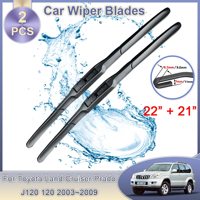 

Car Windscreen Wipers For Toyota Land Cruiser Prado J120 120 2003~2009 Auto Front Windshield Wipers Car Wiper Blades Accessories