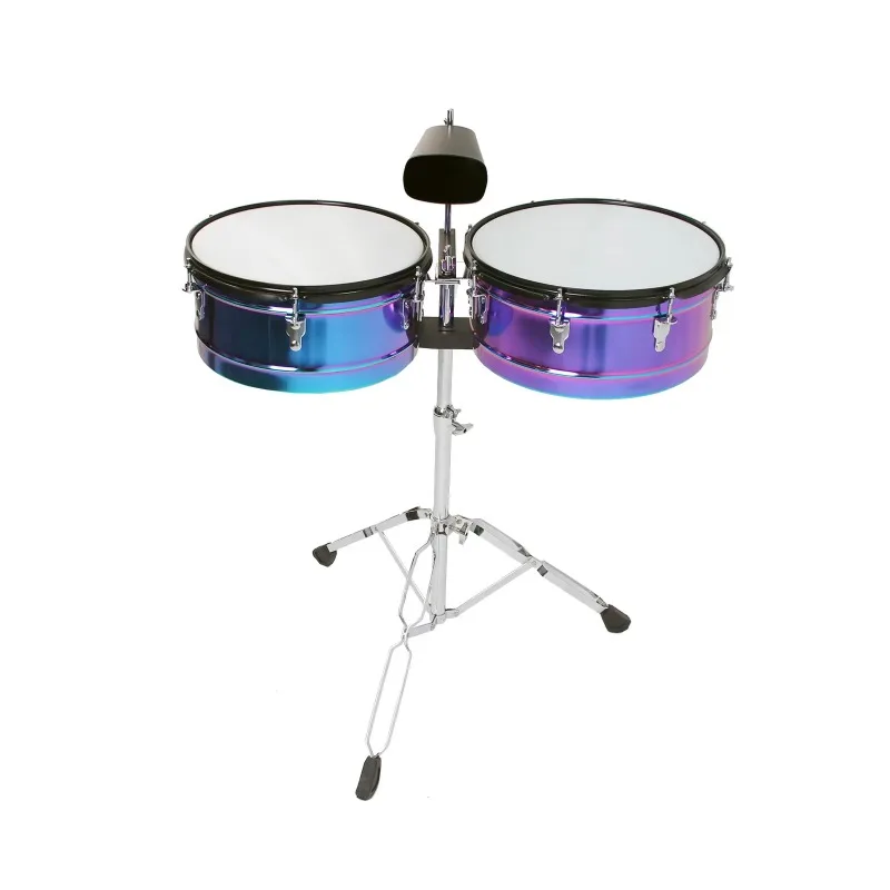 14 × 15 inch blue-purple bass cowbell with bell percussion accessories