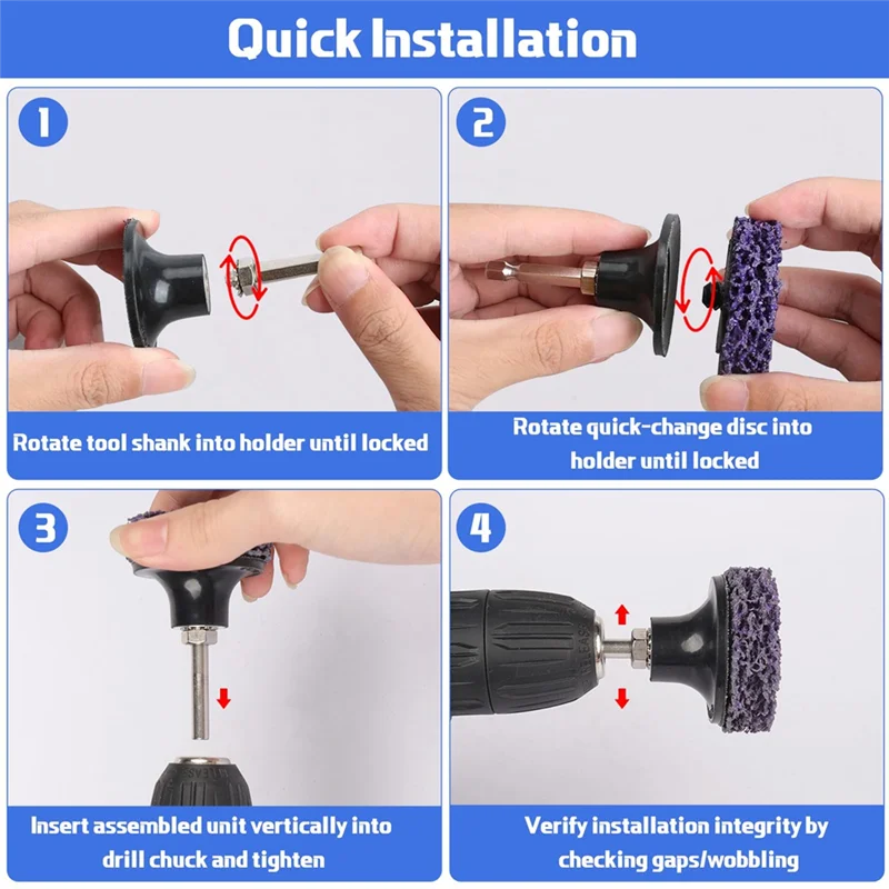 

【HAPPYH】Diamond Quick Change Sanding Discs Set 2 Inch Sanding Discs Die Grinder Sanding Disc