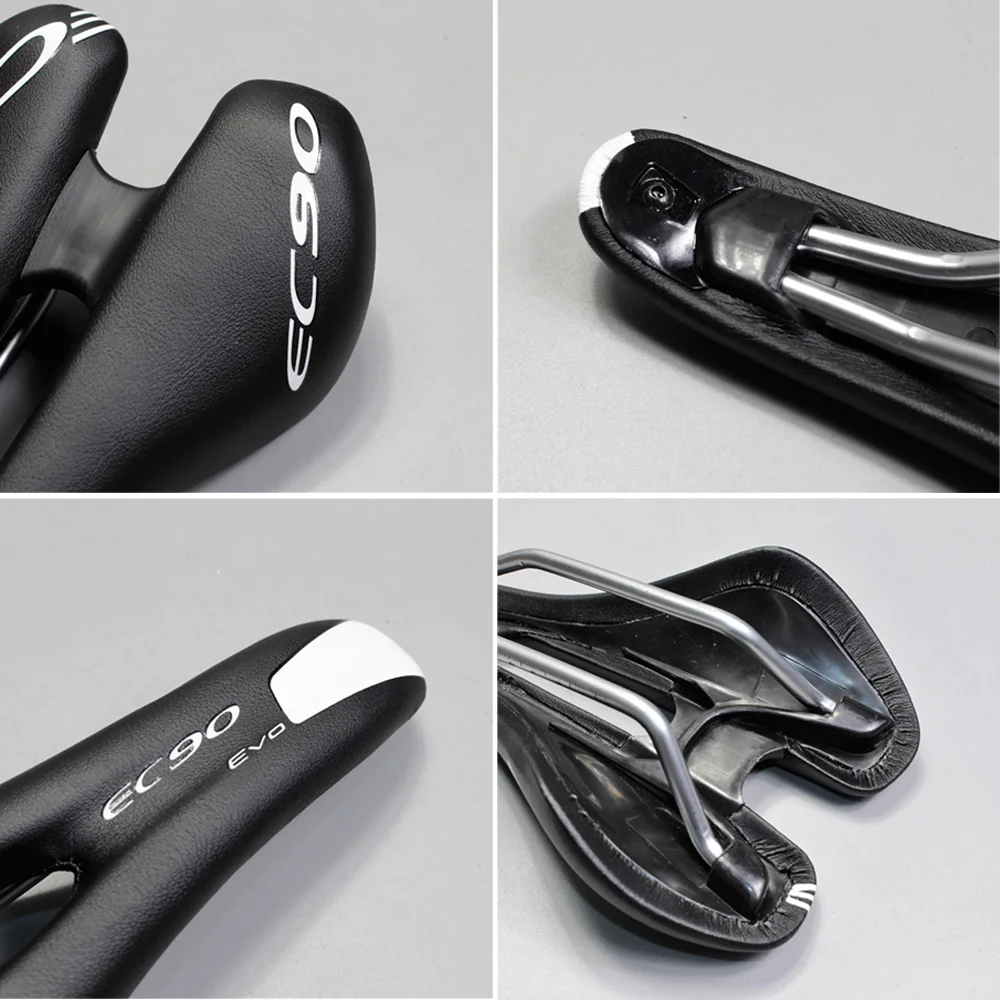 EC90 Bicycle Saddle Men Gel Comfort Bikes Cushion Ultra Light Steel Rail Hollow Design MTB Road Bikes Seat Racing Cycling Parts