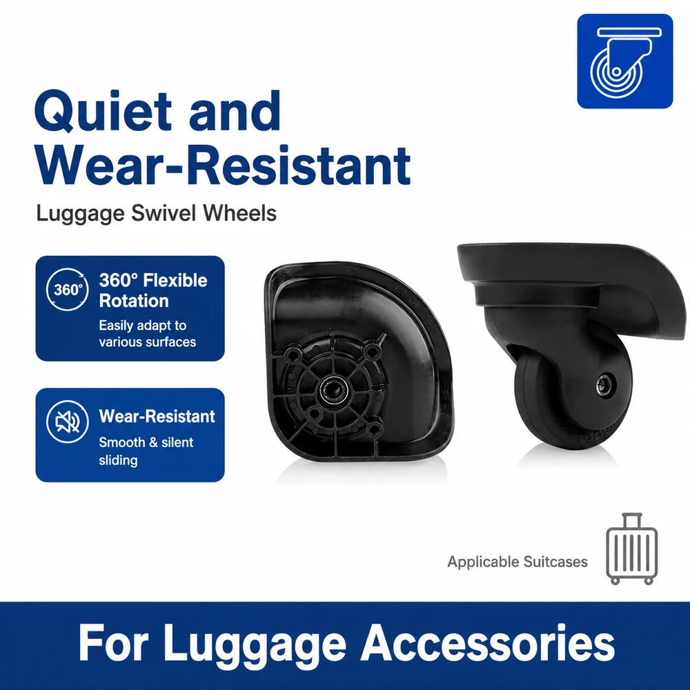 Universal Luggage Wheels For MUJI MJ50 360° Swivel Caster Bracket Wear-Resistant Smooth Rolling Noise Reduction Replacement Roll