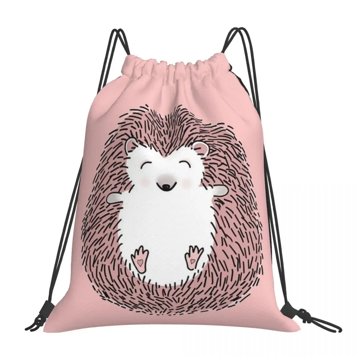 

Hedge Hug Backpacks Casual Portable Drawstring Bags Drawstring Bundle Pocket Shoes Bag Book Bags For Travel Students