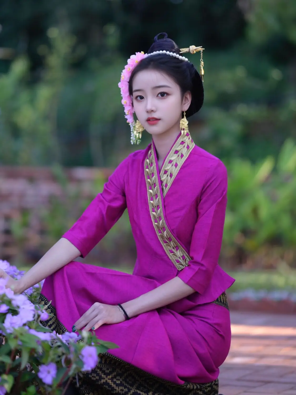 2 個タイ Long-gyi スカートサロンダイチューブスカート婦人服ダイエスニックスカートドレスティードレス伝統的なチューブスカート