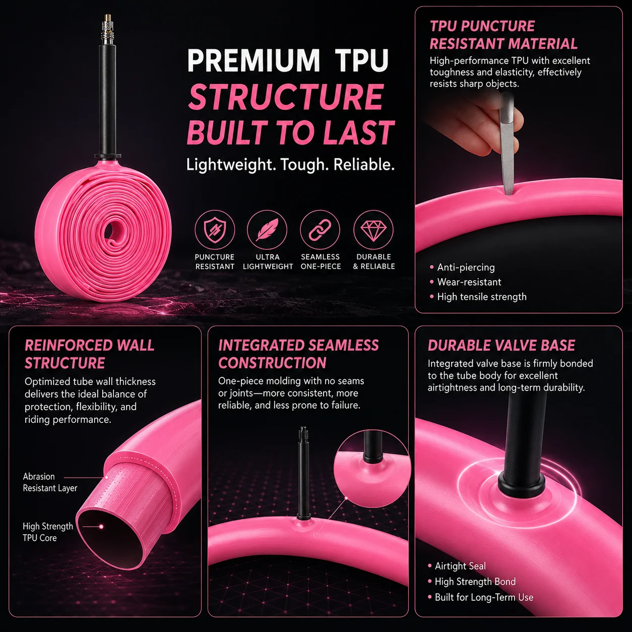 PINMOAP 1/2/5PCS Tubo interior - Inner Tube 700C reseña y precio