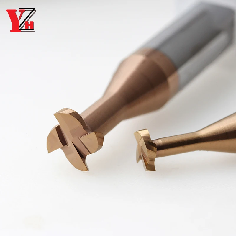 YZH Carbide T Slot Milling Cutter HRC55 CNC For Metal Steel Copper Maching Lather Bit Tool 3mm 4mm 6mm 8mm 10mm 12mm 14mm 16mm