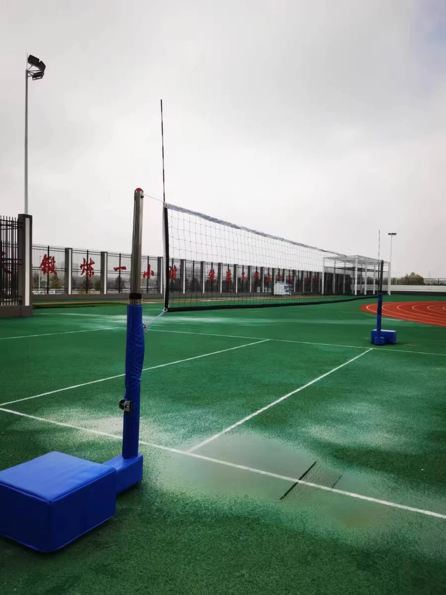 ตาข่ายวอลเลย์บอลคุณภาพสูง พร้อมโครงสำหรับสนามฟุตบอล รั้วสนามกีฬา วอลเลย์บอล เทนนิส แบดมินตัน