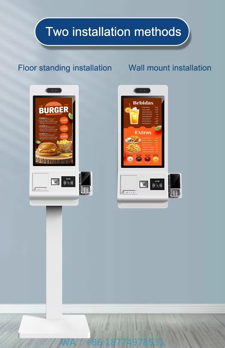 Printer Payment Terminal to Boost Efficiency for Busy Self-Service Ordering Kiosk with Thermal  Restaurant Chains