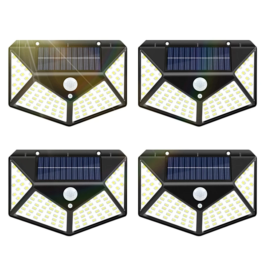 LED Solar Lights Outdoor Waterproof External Solar Lamp Motion Sensor Garden Lights Solar Power Sunlight Yard Wall Street Light