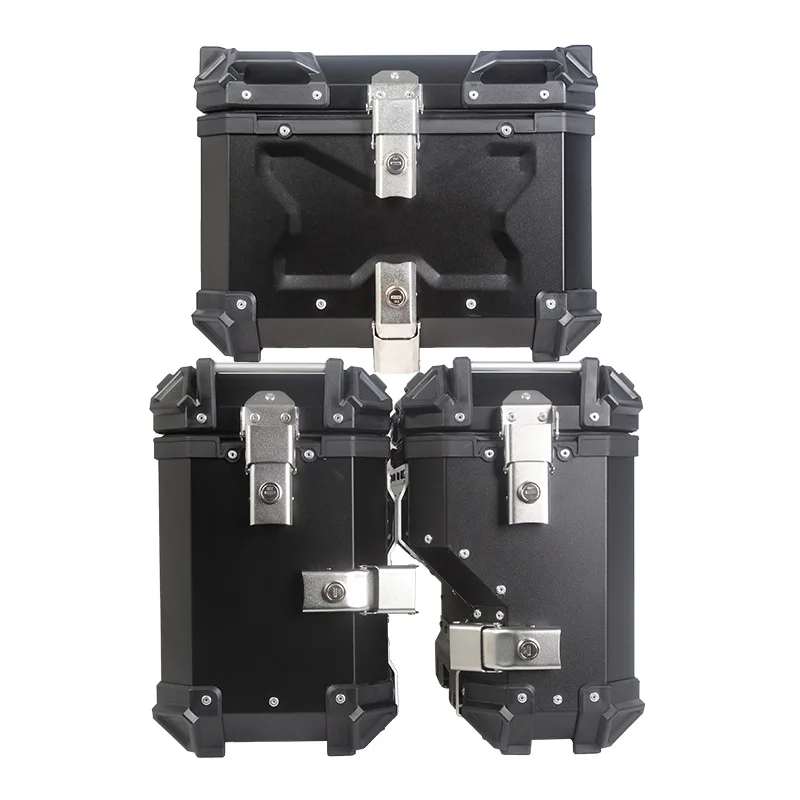 For  25L Aluminum Alloy Motorcycle Side/Rear Saddle Box Waterproof Rustproof Customizable Storage Box