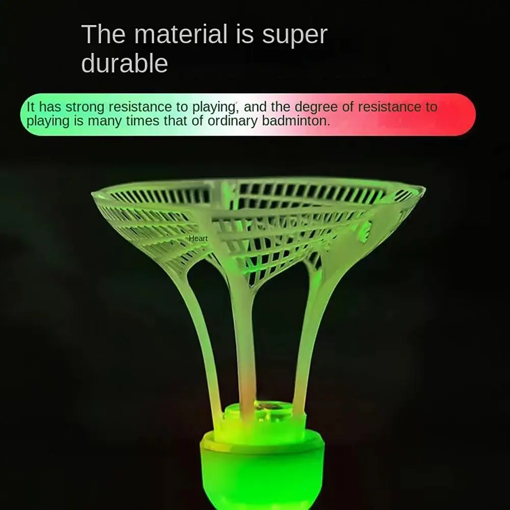 

1/2/5 шт. суперстойкие светящиеся бадминтон со светодиодной подсветкой, нейлоновый шар, флуоресцентные воланы, аксессуары для бадминтона
