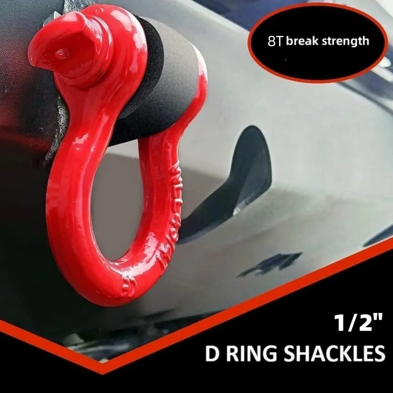 

1/2" D Ring Shackle Fit Universally for Off-Road Truck Offroad Towing Accessories For Jeep Off-Road Vehicle Recovery D Ring Bow