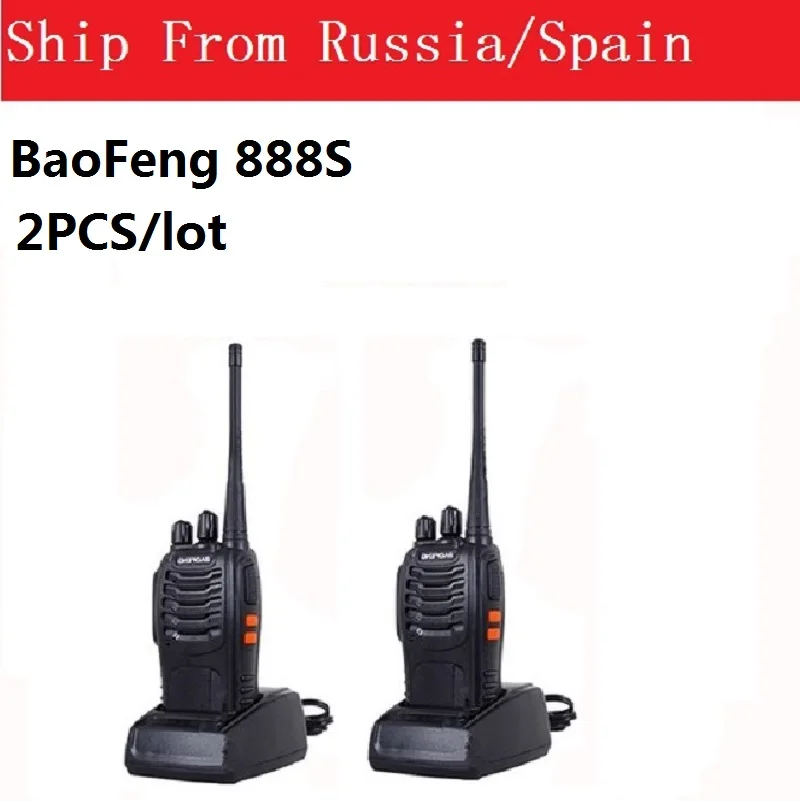 2Pcs Hf Portable Sets Cb Radio Walkie Talkie Pair For Police Equipment Scanner Bao Feng baofeng Bf 888s Walky Talky Professional