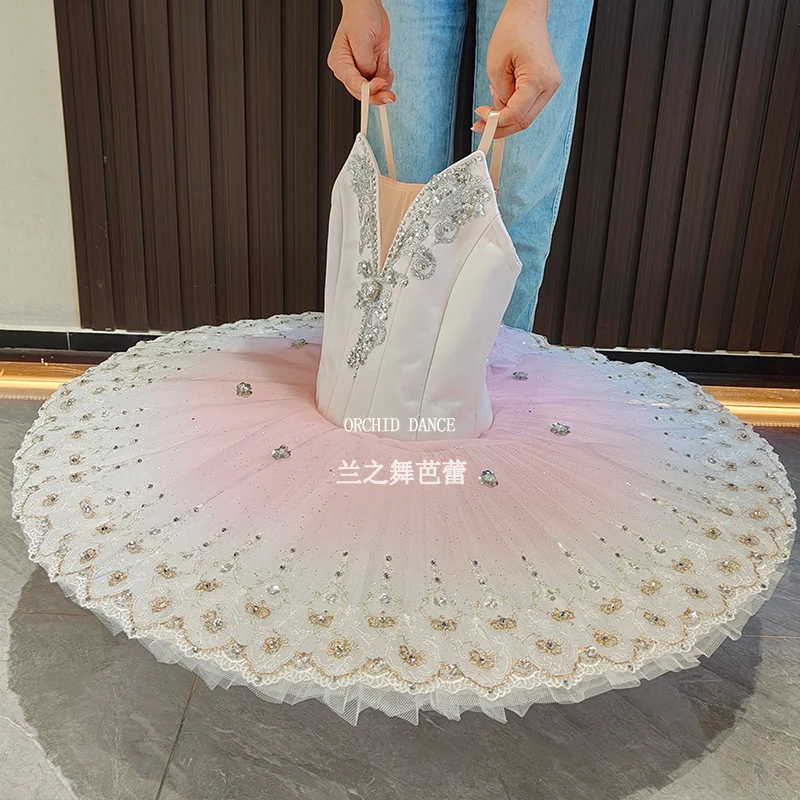 BT250662 전문 맞춤 사이즈 맞춤 색상 어린이 소녀 여성 성인 핑크 발레 튜튜 의상