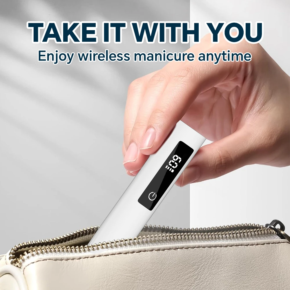 타이머, 조절 가능한 스탠드 및 LED 표시등이 있는 UV 네일 라이트, 충전식 휴대용 네일 램프, 빠른 건조 젤 네일용 네일 드라이어