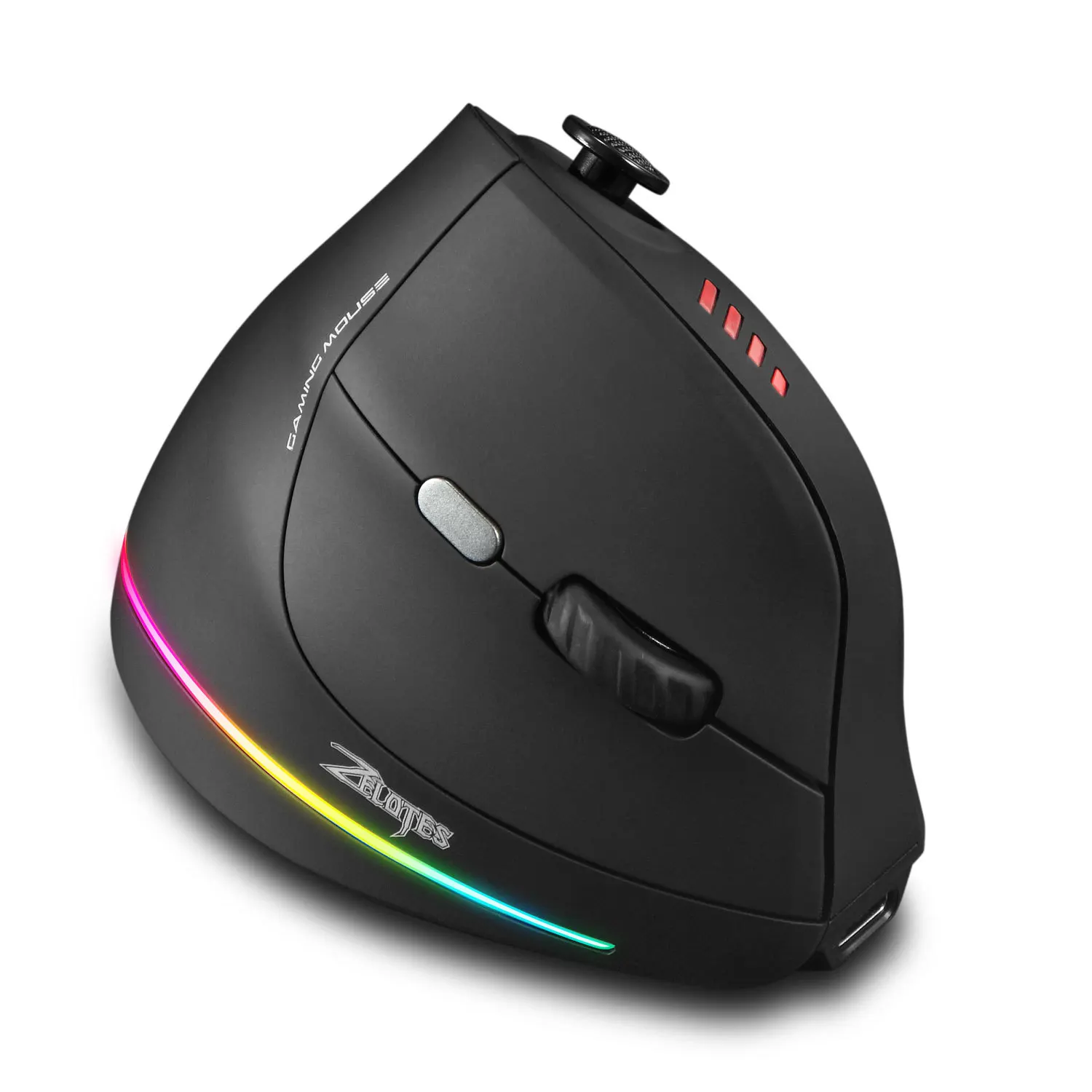 ZELOTES F18 Vertical Ergonomic Gaming Mouse 2.4G Wireless Programmable 24000DPI Mute Optical Mice For PC Laptop Desktop Gamer